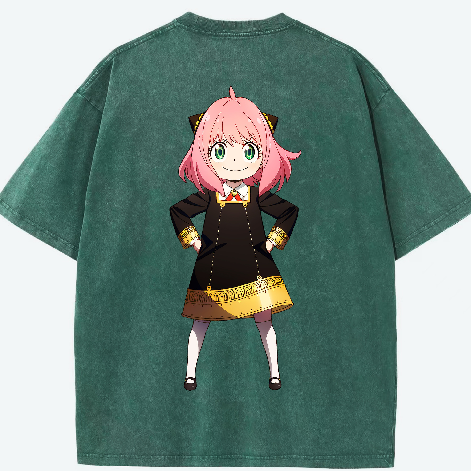 （画像用） SPY×FAMILY间谍家家酒 綿100% ヴィンテージ風 半袖Tシャツ（背面プリント）